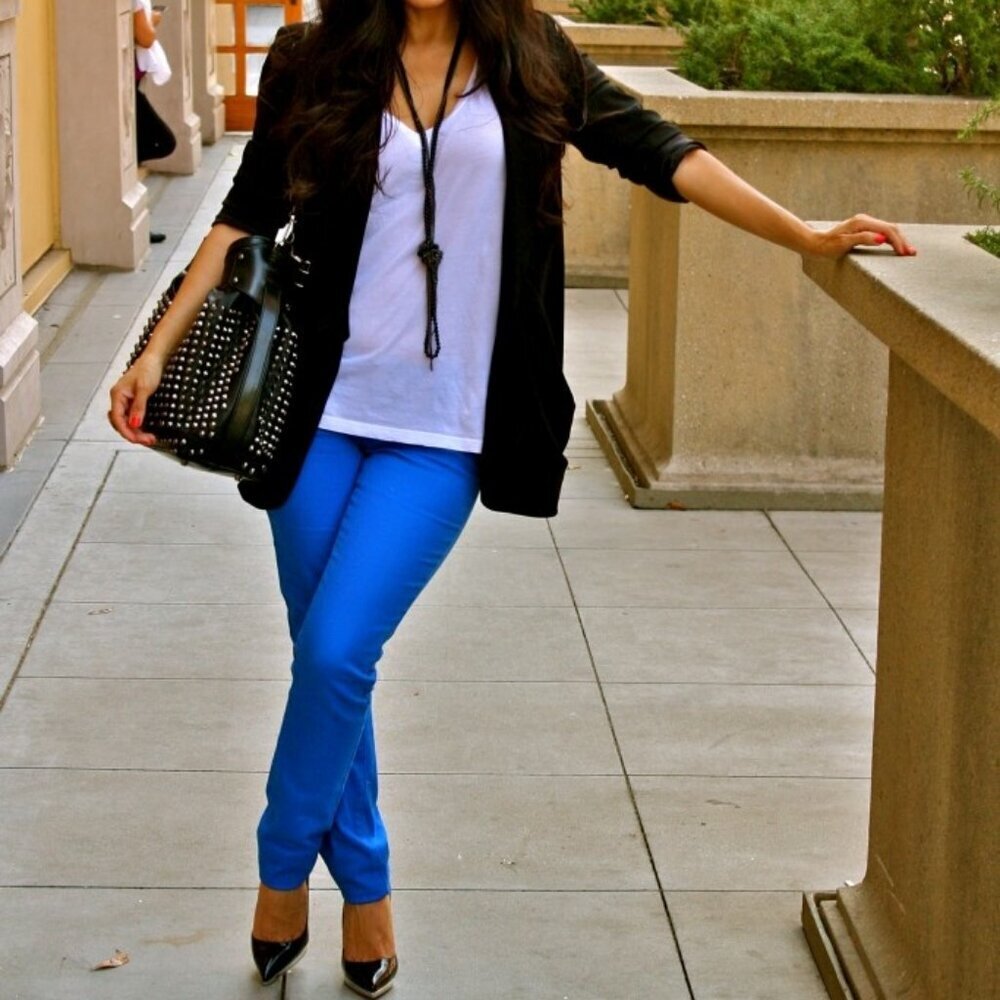 New Fiorucci Italian Blue Low‎ Rise Skinny Jeans